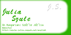 julia szule business card